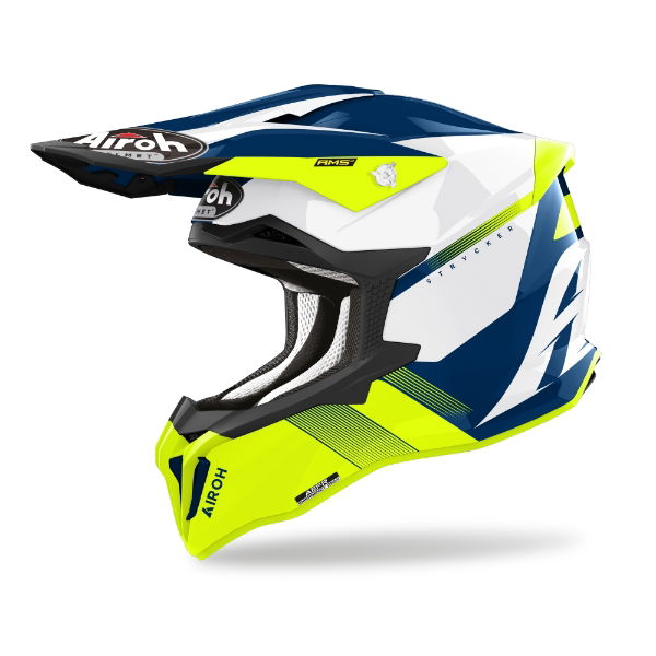 Airoh Strycker Blazer MX Helmet Gloss Yellow FREE 1 YEAR Returns, FREE UK Delivery | ThrottleChimp