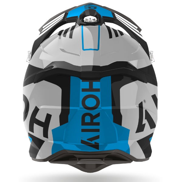 Airoh Strycker Brave MX Helmet Gloss Blue / Grey FREE 1 YEAR Returns, FREE UK Delivery | ThrottleChimp