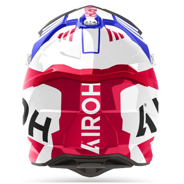 Airoh Strycker Brave MX Helmet Gloss Blue / Red FREE 1 YEAR Returns, FREE UK Delivery | ThrottleChimp