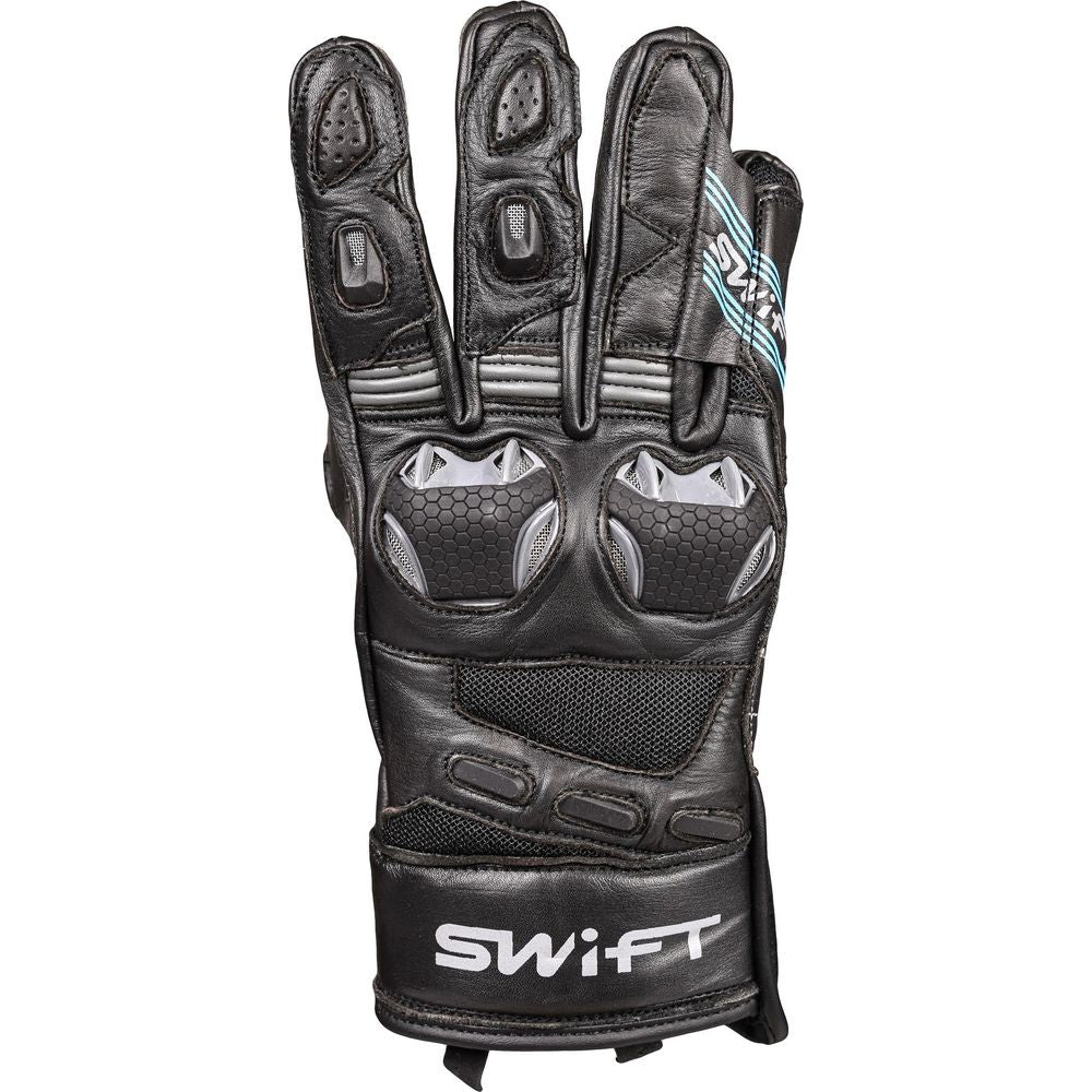 Swift S4 Leather Road Gloves Black (Image 3) - ThrottleChimp