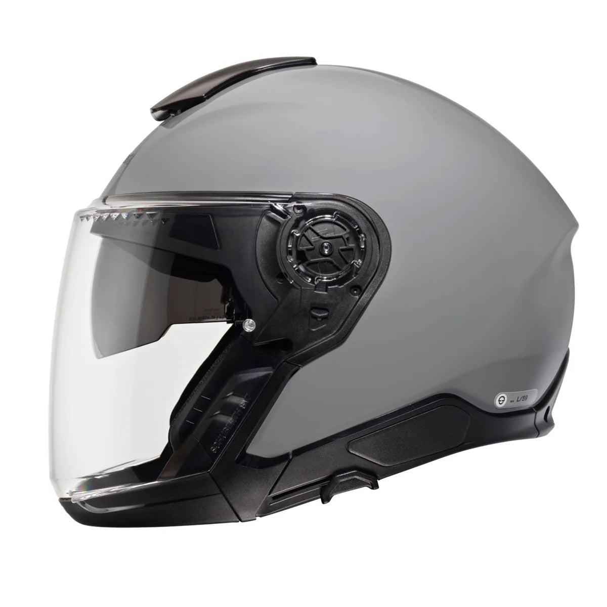 Schuberth J2 Open Face Helmet Gloss Concrete Grey FREE 1 YEAR Returns, FREE UK Delivery | ThrottleChimp