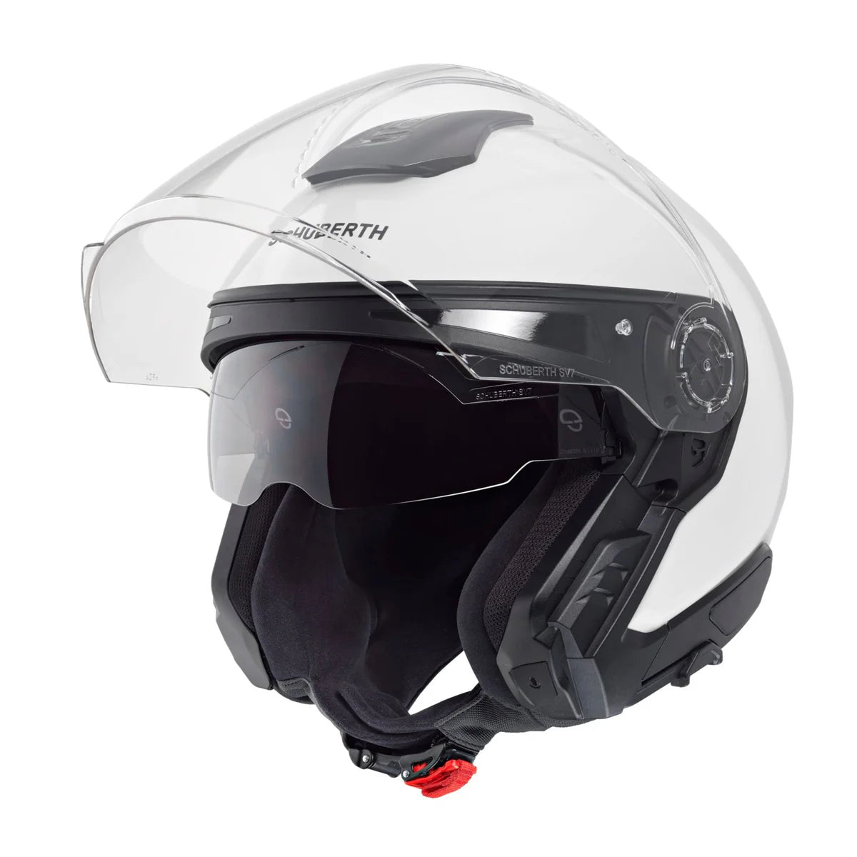 Schuberth J2 Open Face Helmet Gloss White FREE 1 YEAR Returns, FREE UK Delivery | ThrottleChimp