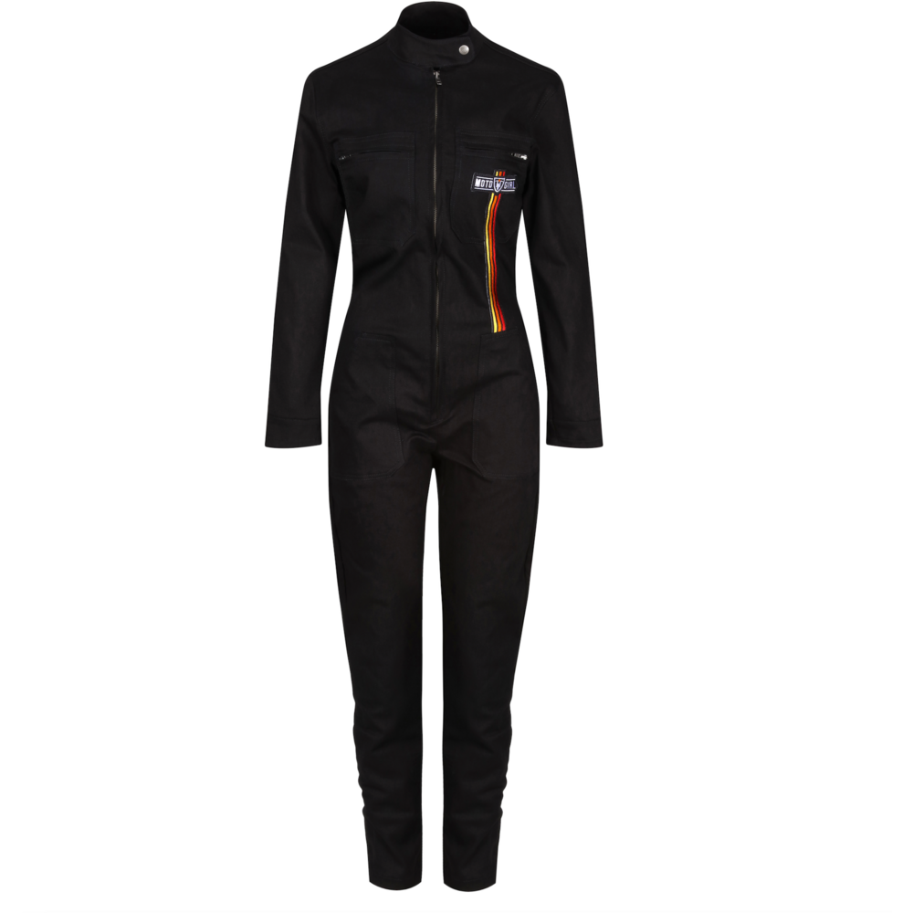 MotoGirl Casual Ladies Jumpsuit Black