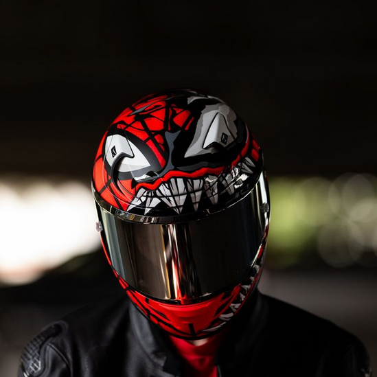 HJC RPHA 12 Maximized Venom Marvel Full Face Helmet MC1SF Black / Red (Image 8) - ThrottleChimp