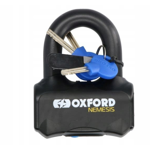 Oxford Nemesis Padlock Black - 16mm - ThrottleChimp