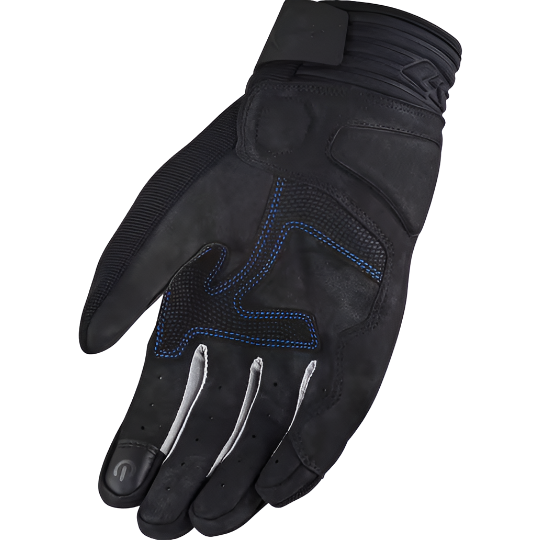 LS2 All Terrain Textile Gloves Black / Blue (Image 2) - ThrottleChimp