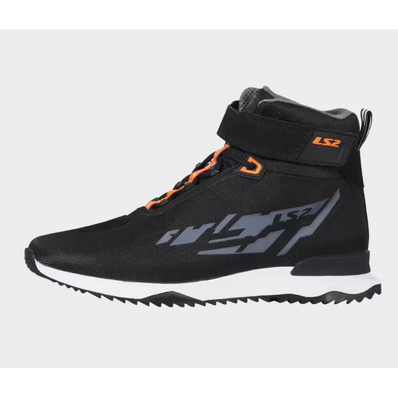 LS2 Acrux Short Boots Black / Hi-Viz Orange FREE 1 YEAR Returns, FREE UK Delivery | ThrottleChimp