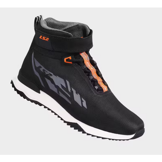 LS2 Acrux Short Boots Black / Hi-Viz Orange FREE 1 YEAR Returns, FREE UK Delivery | ThrottleChimp