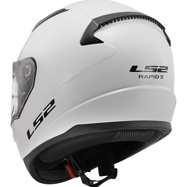 LS2 FF353 Rapid 2 ECE 22.06 Full Face Helmet Solid White (Image 4) - ThrottleChimp