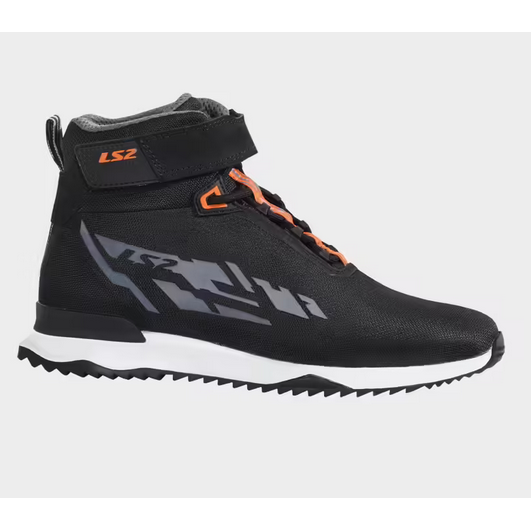 LS2 Acrux Short Boots Black / Hi-Viz Orange FREE 1 YEAR Returns, FREE UK Delivery | ThrottleChimp