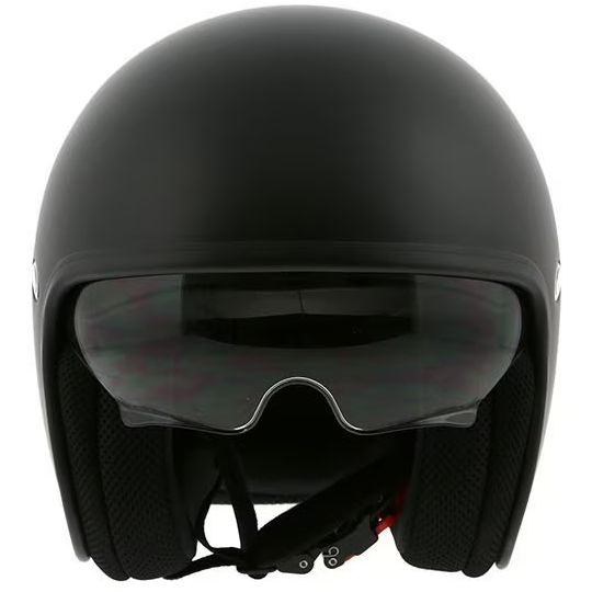 Premier Vintage U9 Open Face Helmet Matt Black (Image 2) - ThrottleChimp