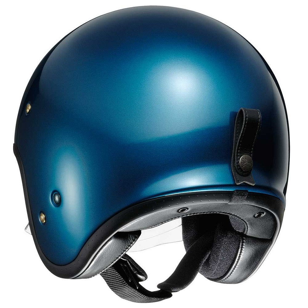 Shoei J.O Plain Open Face Helmet Laguna Blue (Image 3) - ThrottleChimp