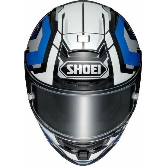 Shoei X Spirit 3 Brink TC-2 Full Face Helmet White / Blue / Black (Image 2) - ThrottleChimp