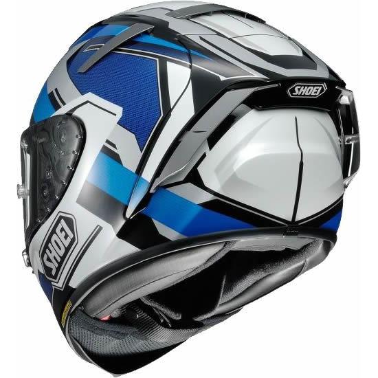 Shoei X Spirit 3 Brink TC-2 Full Face Helmet White / Blue / Black FREE 1 YEAR Returns, FREE UK Delivery | ThrottleChimp