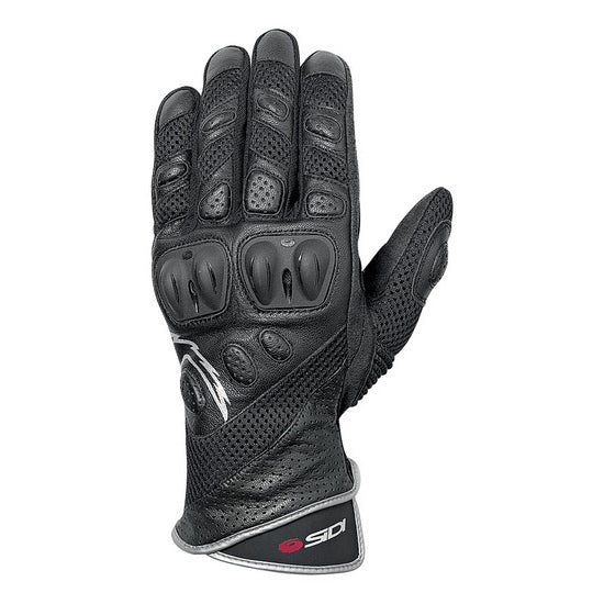 Sidi Coibus Leather Gloves Black - ThrottleChimp