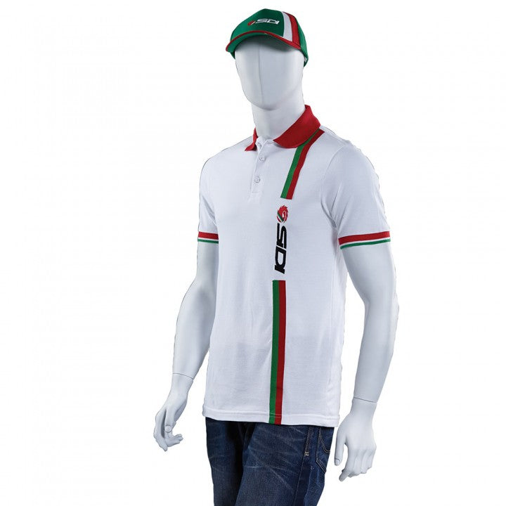 Sidi Casuals Polo Shirt Strip White - ThrottleChimp