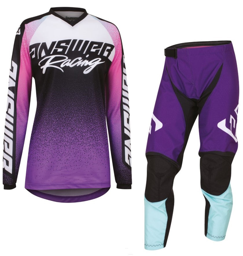 Answer Racing Syncron Prism Kids Motocross Pant & Jersey Kit Purple / Seafoam  FREE 1 YEAR Returns, FREE UK Delivery | ThrottleChimp