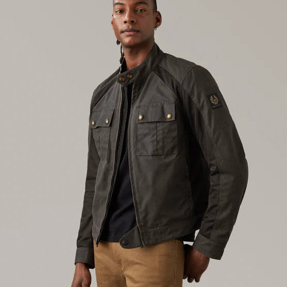 Belstaff Temple Technical Waxed Cotton Jacket Mahogany FREE 1 YEAR Returns, FREE UK Delivery | ThrottleChimp