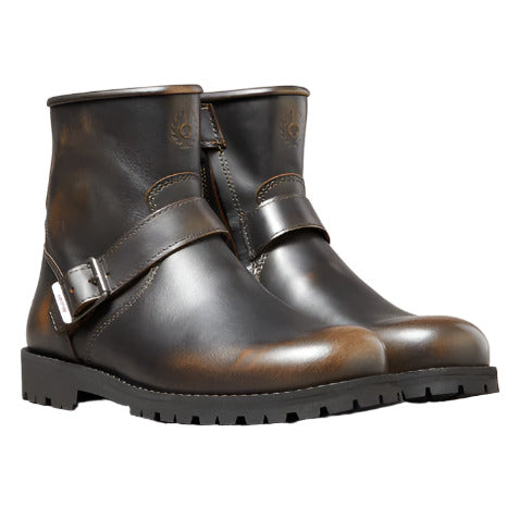 Belstaff Trialmaster Short Leather Boots Brown - ThrottleChimp