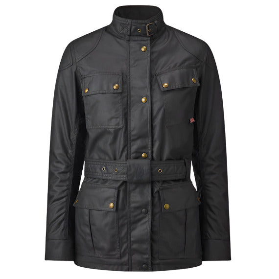 Belstaff Trialmaster Ladies Waxed Cotton Jacket Black FREE 1 YEAR Returns, FREE UK Delivery | ThrottleChimp