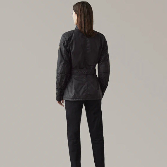 Belstaff Trialmaster Ladies Waxed Cotton Jacket Black (Image 4) - ThrottleChimp