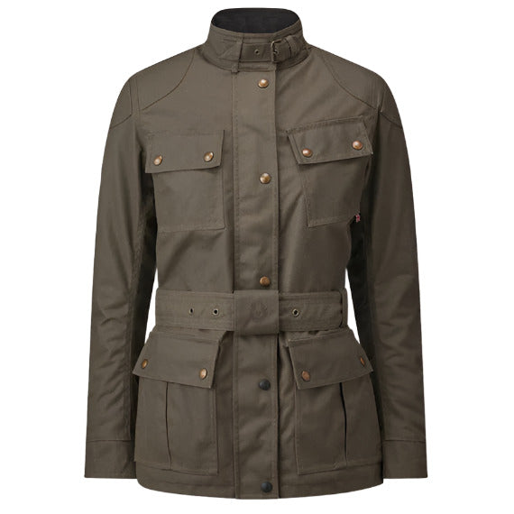 Belstaff Trialmaster Ladies Waxed Cotton Jacket Forest Green - ThrottleChimp