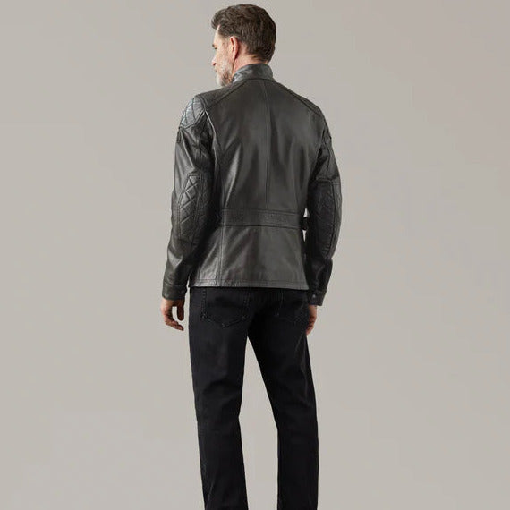 Belstaff Turner Hand Waxed Leather Jacket Antique Black (Image 4) - ThrottleChimp