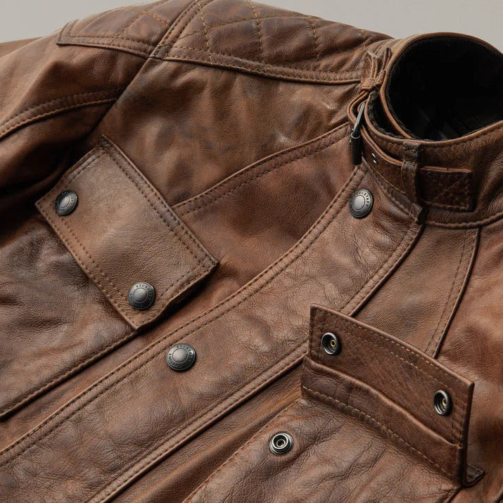 Belstaff Turner Hand Waxed Leather Jacket Burnt Cuero (Image 8) - ThrottleChimp