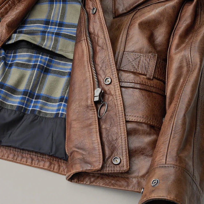 Belstaff Turner Hand Waxed Leather Jacket Burnt Cuero (Image 7) - ThrottleChimp