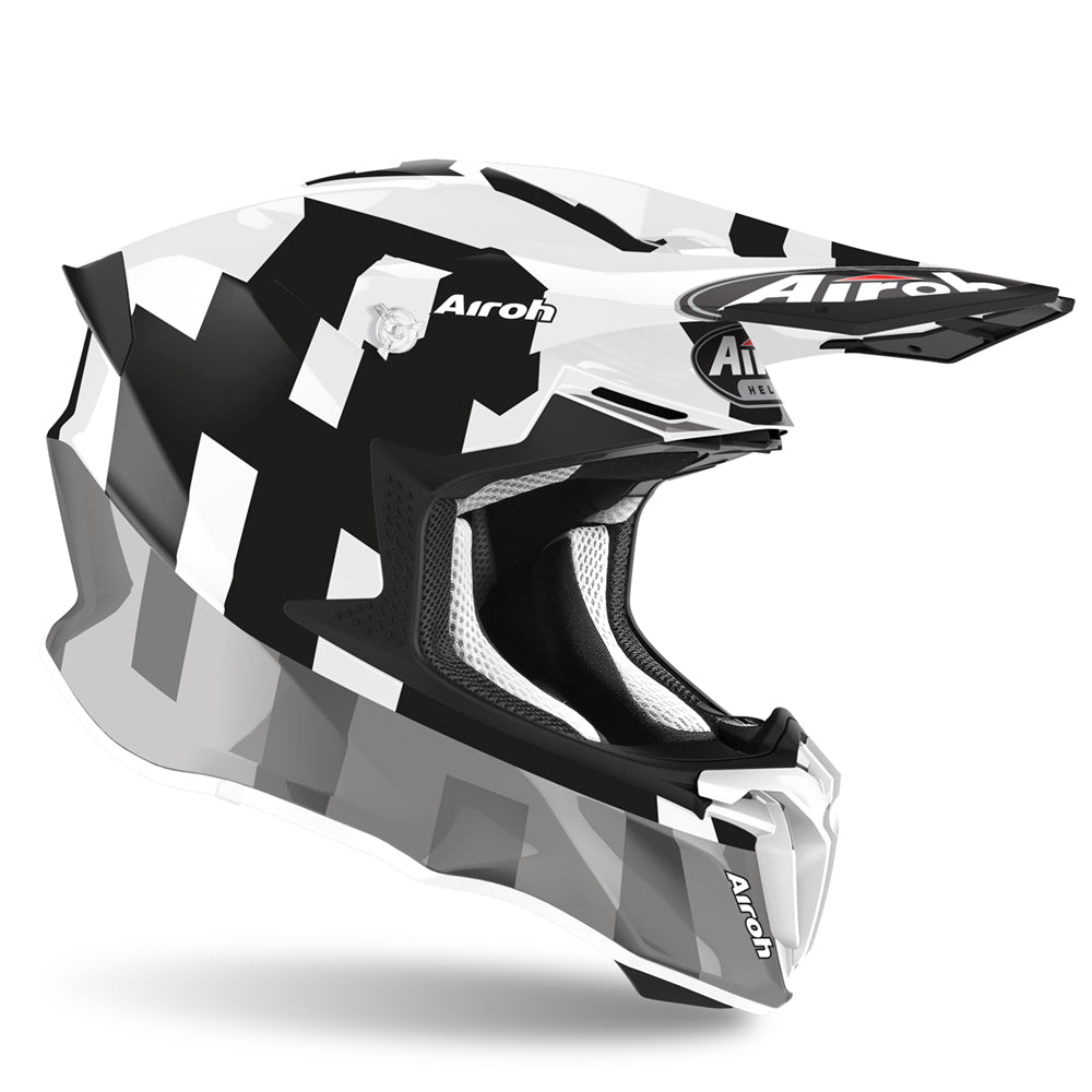 Airoh Twist 2.0 Frame Motocross Helmet Gloss Grey (Image 2) - ThrottleChimp