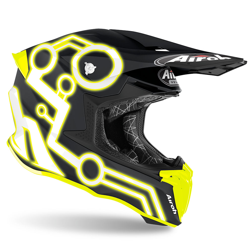 Airoh Twist 2.0 Neon Motocross Helmet Matt Yellow FREE 1 YEAR Returns, FREE UK Delivery | ThrottleChimp