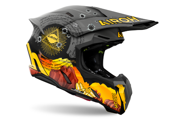 Airoh Twist 3 Adventure MX Helmet Matt Grey / Yellow FREE 1 YEAR Returns, FREE UK Delivery | ThrottleChimp