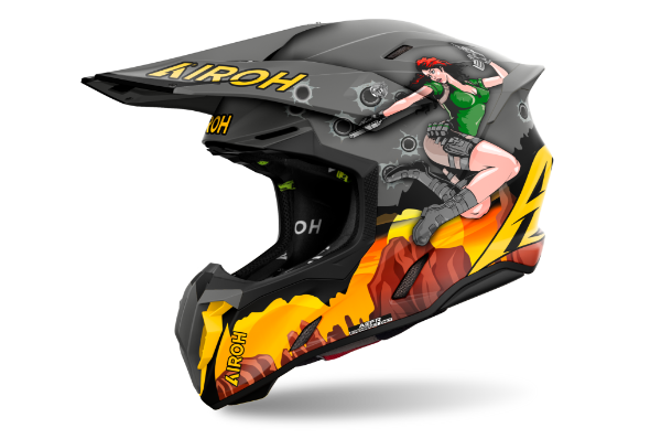 Airoh Twist 3 Adventure MX Helmet Matt Grey / Yellow FREE 1 YEAR Returns, FREE UK Delivery | ThrottleChimp