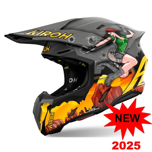 Airoh Twist 3 Adventure MX Helmet Matt Grey / Yellow FREE 1 YEAR Returns, FREE UK Delivery | ThrottleChimp