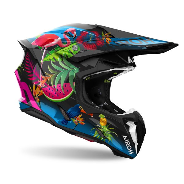 Airoh Twist 3 MX Helmet Gloss Amazonia FREE 1 YEAR Returns, FREE UK Delivery | ThrottleChimp