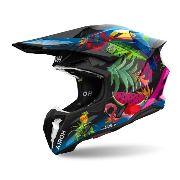 Airoh Twist 3 MX Helmet Gloss Amazonia FREE 1 YEAR Returns, FREE UK Delivery | ThrottleChimp