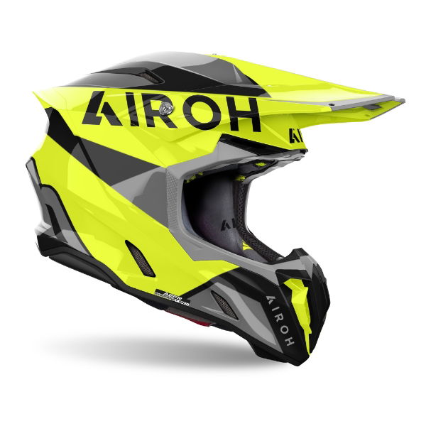 Airoh Twist 3 King MX Helmet Gloss Yellow FREE 1 YEAR Returns, FREE UK Delivery | ThrottleChimp