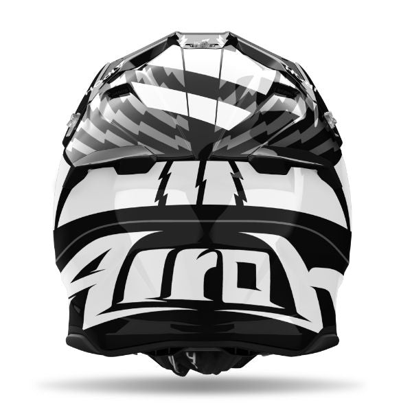 Airoh Twist 3 Thunder MX Helmet Gloss Black / White FREE 1 YEAR Returns, FREE UK Delivery | ThrottleChimp