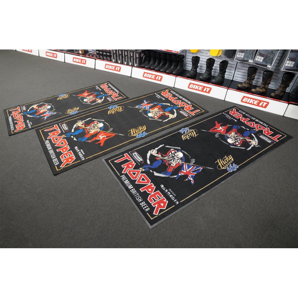 Peter Hickman Limited Edition Iron Maiden Trooper Motorcycle Garage Mat Expert Rubber Backed (Image 3) - ThrottleChimp