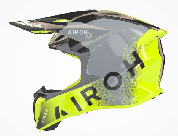 Airoh Twist 2.0 Bit MX Helmet Gloss Yellow FREE 1 YEAR Returns, FREE UK Delivery | ThrottleChimp