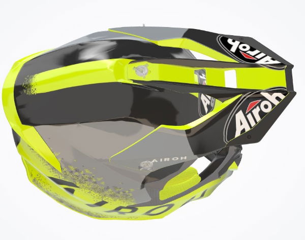 Airoh Twist 2.0 Bit MX Helmet Gloss Yellow FREE 1 YEAR Returns, FREE UK Delivery | ThrottleChimp