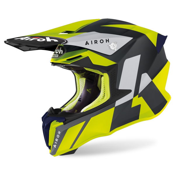 Airoh Twist 2.0 Lift MX Helmet Matt Yellow FREE 1 YEAR Returns, FREE UK Delivery | ThrottleChimp