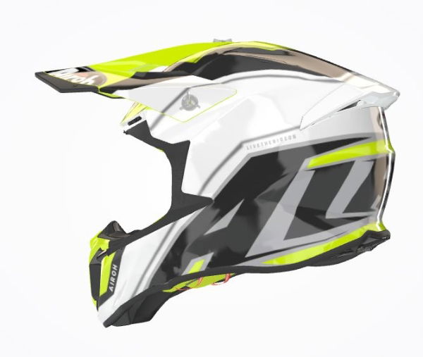 Airoh Twist 2.0 Shaken MX Helmet Gloss Yellow FREE 1 YEAR Returns, FREE UK Delivery | ThrottleChimp