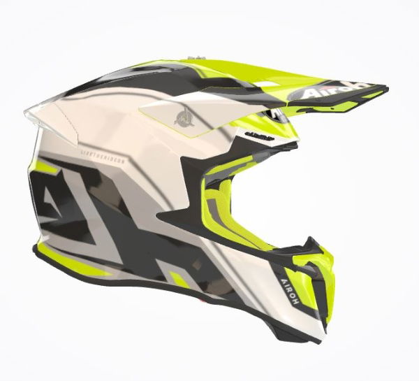 Airoh Twist 2.0 Shaken MX Helmet Gloss Yellow FREE 1 YEAR Returns, FREE UK Delivery | ThrottleChimp