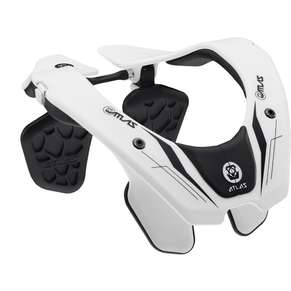 Atlas Prodigy Kids Youth Neck Brace White (Image 2) - ThrottleChimp