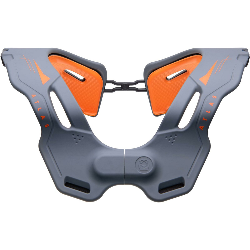 Atlas Vision Adult Anti-Compression Collar Grey / Orange - ThrottleChimp