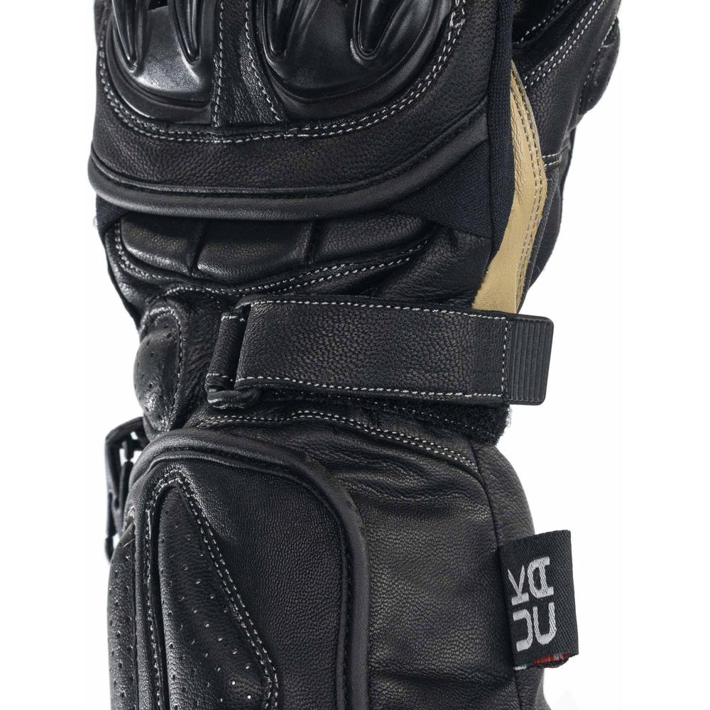 Bike It Ultimate Track UTG Leather Gloves Black (Image 3) - ThrottleChimp