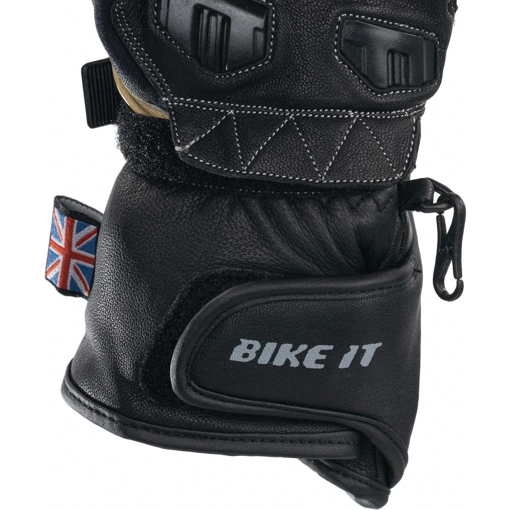 Bike It Ultimate Track UTG Leather Gloves Black (Image 4) - ThrottleChimp