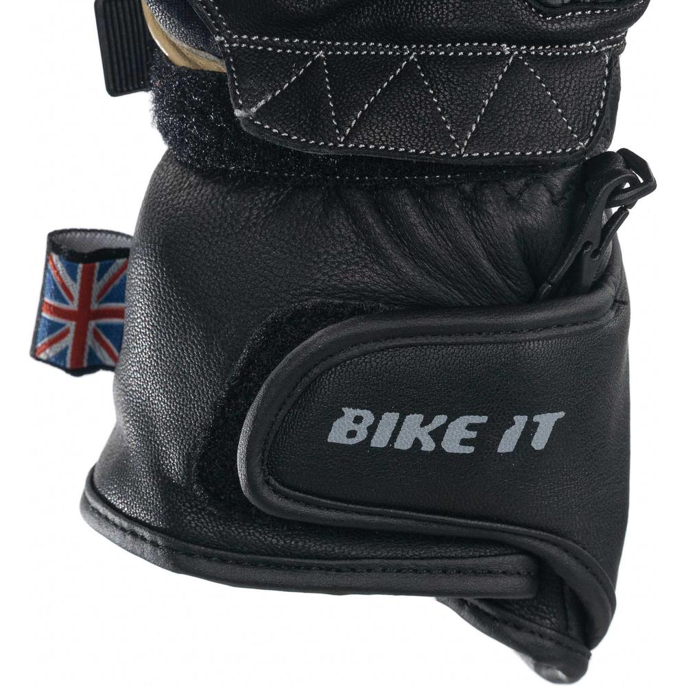 Bike It Ultimate Track UTG Leather Gloves Black (Image 5) - ThrottleChimp