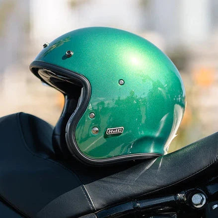 HJC V31 Open Face Helmet Green (Image 2) - ThrottleChimp